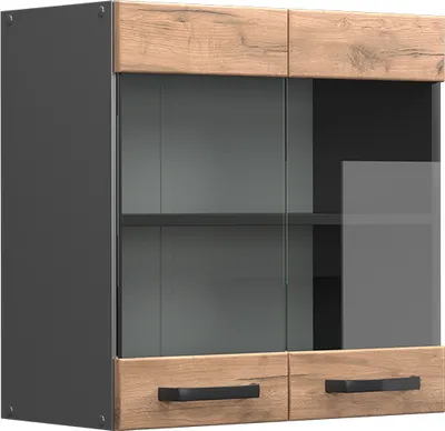Produktbild von Kuchynská presklená skrinka Vicco R-Line, 60 cm, dub Goldkraft/antracit