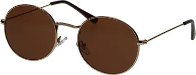 Produktbild von Spectrum-Sonnenbrille, flach, oval, goldfarben, Metall, braun, Uni