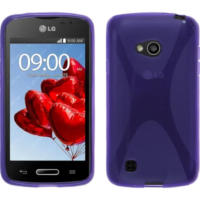 Produktbild von PhoneNatic Case kompatibel mit LG L50 - lila Silikon Hülle X-Style + 2 Schutzfolien