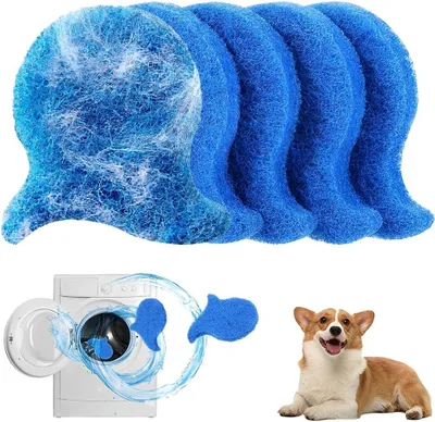 Produktbild von Wäsche Trocknerbälle, 5 Stück, Für Katzen- und Hundehaare, Umweltfreundlich, Wiederverwendbar