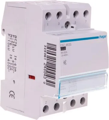 Imagen del producto de Hager Brummfrei Schütze, 63A, 4 polos, 230V, 1 unidad.