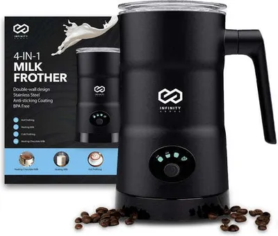 Produktbild von Aviro 4-in-1 Elektrischer Milchaufschäumer – 350 ml – Mit Ausgießer – Milchaufschäumer – Milk Frothe