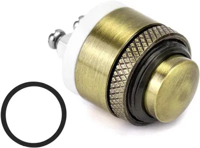 Zdjęcie produktu dla Złoty, wodoodporny przycisk drzwiowy 12 V/36 V DC, 16 mm