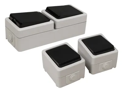 Produktbild von Feuchtraum Set McPower "Taff Vorraum" 3-teilig, grau, IP44
