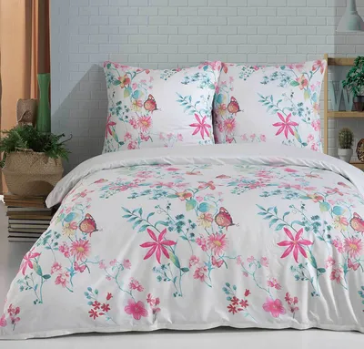 Produktbild von Bettwäsche Bettbezug 200x220 cm, Kopfkissenbezug 80x80 cm 3 teilig Deckenbezug Set aus 100% Baumwolle Renforce mit Reissverschluss - Buymax®