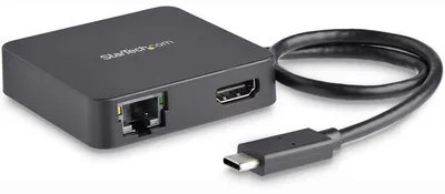 Obrázek produktu pro StarTech.com DKT30CHD, Kabel, USB 3.2 Gen 1 (3.1 Gen 1) Type-C, 10,100,1000 Mbit/s, 10BASE-T, 100BASE-TX, 1000BASE-T, IEEE 802.3, IEEE 802.3ab, IEEE 802.3u, Černá