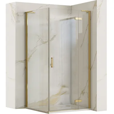 Obrázek produktu pro Sprchový Kout REA HUGO BRUSH GOLD 90x90
