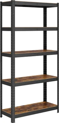Produktbild von SONGMICS Stojící regál, regál na knihy, úložný regál, 5 polic, kuchyňský regál, police, 30 x 75 x 150 cm, nosnost do 650 kg, nastavitelné police GLR030B01