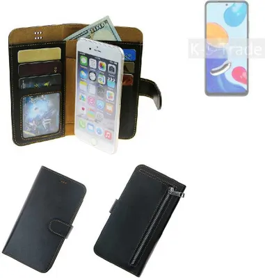 Produktbild von K-S-Trade Schutz Hülle kompatibel mit Xiaomi Redmi Note 11 Global Klapphülle Case Phone cover Slim Handytasche Handy Hülle schwarz aus Kunstleder