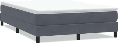 Produktbild von vidaXL Boxspringbett ohne Matratze Dunkelgrau 160x220 cm Samt