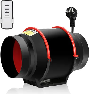 Produktbild von TolleTour Rohrventilator 100mm Bad-Lüfter mit Fernbedienung Lüfter Leise Wandlüfter Abluftventilator Kanallüfter