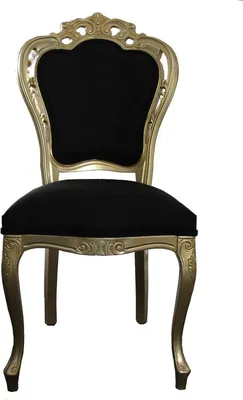 Produktbild von Casa Padrino Luxus Barock Esszimmer Stuhl Schwarz / Gold - Designer Stuhl - Luxus Qualität