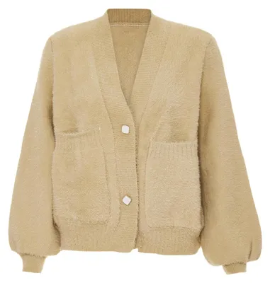 Produktbild von AODA damen strickjacke - beige, M