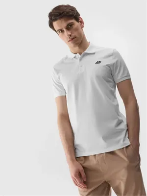 Produktbild von Herren-T-Shirt Polo 4F M316 weiß Baumwolle regular fit M