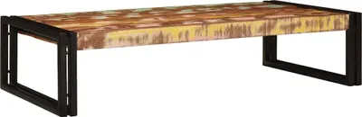 Zdjęcie produktu dla Półka łazienkowa vidaXL, wielokolorowa, 100 x 50 x 23 cm, z litego drewna z odzysku