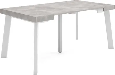 Produktbild von Ausziehbarertisch, 160x90x73cm, Für 8 Gäste, Hölzerne Beine, Zementgrau