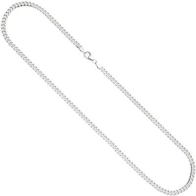 Produktbild von 3,6mm Panzerkette Halskette Collier aus 925 Silber rhodiniert 45cm
