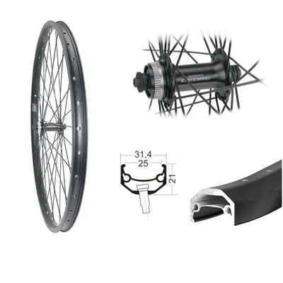 Produktbild von 28 Zoll Vorderrad Andra40 Disc Shimano Deore M5100 Centerlock Schwerlast 180 kg 25-622