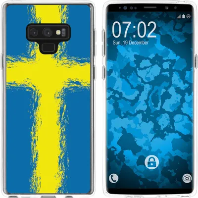 Produktbild von PhoneNatic Case kompatibel mit Samsung Galaxy Note 9 Silikon-Hülle WM Schweden M12