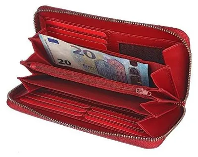 Produktbild von Handgefertigte Damenportemonnaie mit Reißverschluss