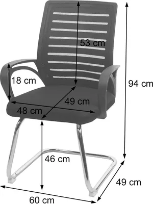 Productafbeelding van Set van 2 conferentiestoelen HWC-K51, gaststoelen met vrije zitting, draagvermogen 150 kg, stof/textiel, grijs