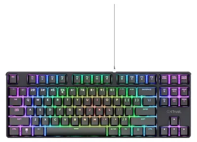 Obrázek produktu pro Trust 26135, 80%, Kabel, USB, Mechanický spínač, QWERTZ, Černá