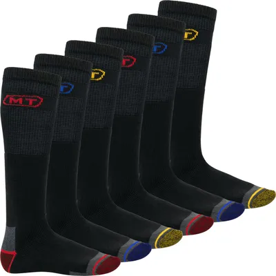 Produktbild von MT Herren Arbeits- und Freizeitsocken (6 Paar) Robuste Work Kniestrümpfe - Schwarz 39-42