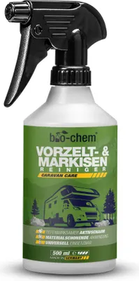 Produktbild von bio-chem Vorzelt- und Markisenreiniger - Ergiebiger Spezialreiniger mit Tiefenwirkung - Ideal für Markise, Vorzelt, Segel, Persenning, Pavillon, Sonnenschirm - 500 ml -  DE