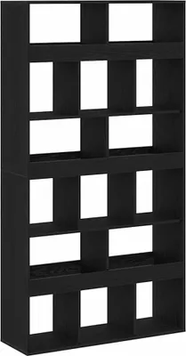 Image de Étagère vidaXL, 2 pièces, noir aspect chêne, 100 x 33 x 93,75 cm