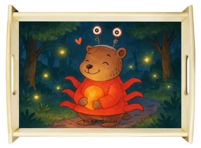 Produktbild von Mr. & Mrs. Panda betttablett Krebs Astrologie Design - Weiß - Geschenk, Dekotablett, Bett-Tablett, Sternzeichen, Tierkreiszeichen, Geburtstagsgeschenk, Serviertablett