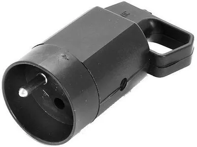 Productafbeelding van Viplast 315-05 Beschermcontactstekker met lipje, 2P+E, 16A, IP20, zwart