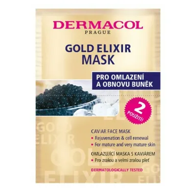Produktbild von Set Duo, Dermacol, Gold Elixir, Caviar Extract, Anti-Ageing, Cream Mask, For Face, 2 pcs, 8 g