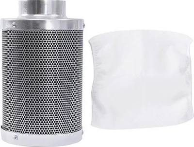 Image de Filtre à charbon actif - Purification efficace de l'air - Compact - Argent - 33 x 17 cm