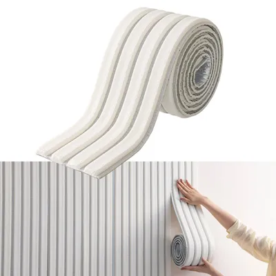 Selbstklebende Wandpaneele, 2,8 m, 1,1 cm dick, weiß, antibotsend