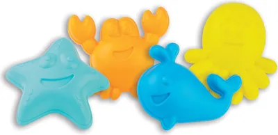 Produktbild von RAPPA Androni Sandförmchen 4 Stück - glückliche Meereswelt