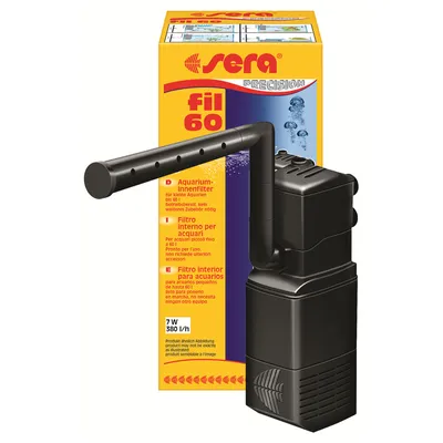 Produktbild von Sera fil 60 Innenfilter mit Aktivkohle und Schwamm, 5x17,5x6 cm, für Aquarien bis 60 l