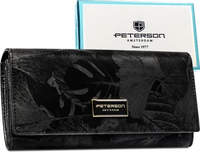Produktbild von Peterson Portemonnaie aus Leder für Frauen Levani schwarz One size