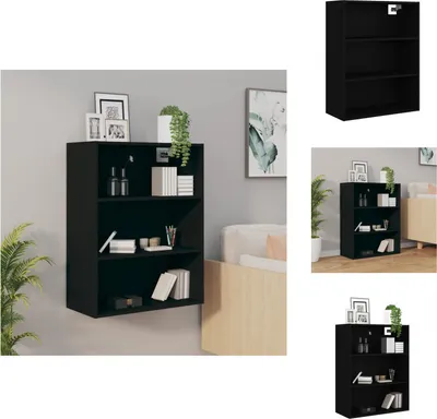 Obrázok produktu pre vidaXL Nástenná skrinka čierna 69,5x32,5x90 cm - Príborníky