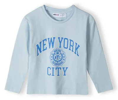 Produktbild von Minoti Langarmshirt Hellblau Gr. 128 für Mädchen