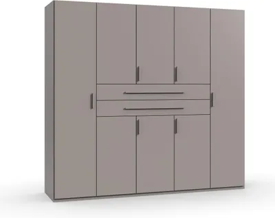 Produktbild von Drehtürenschrank >DIGIT< in SAHARAGRAU - 225x208x58cm (BxHxT)
