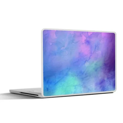 Produktbild von MuchoWow® Laptop Aufkleber Sticker Cover Aquarell - Blau - Lila - Grün 31x22.5 cm - Laptop-Deko