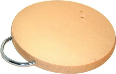 Immagine prodotto di Tagliere con manico, rotondo, 14 cm | Supporto da cucina in legno | Tagliere da portata | Tagliere per formaggi e snack | Legno naturale