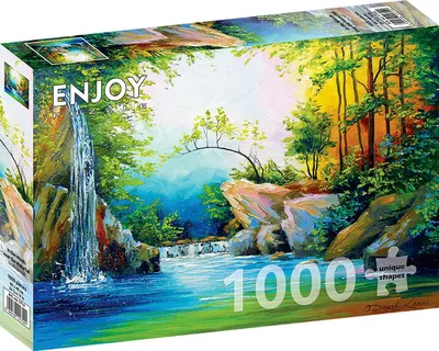 Obrázek produktu pro Puzzle 1000 dílků Enjoy – V lese u vodopádu
