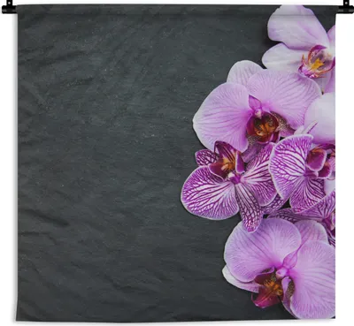 Produktbild von MuchoWow® Wandteppich Wandbehang Orchidee - Blumen - Rosa - Flora 150x150 cm Tapisserie Dekoration Wandtuch - Wohnaccessoires - Modernes