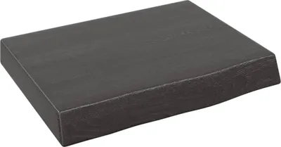 Obrázok produktu pre Nástenná polica tmavohnedá 40x30x(2-6) cm ošetrený dubový masív