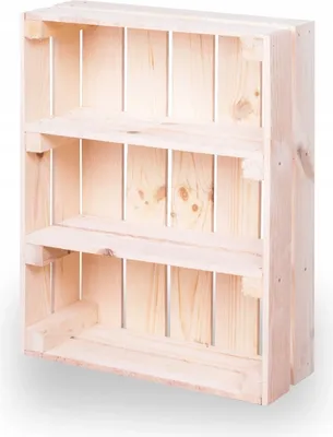 Produktbild von Nové debny na ovocie so stredovou doskou Drevené debny Debny na víno Debny na jablká Policová komoda Prírodná 50x40x16cm