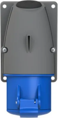 Immagine prodotto di Amphenol Presa a muro CEE da 32 ampere a 3 poli (2P+PE) femmina, codifica 6h blu 200/250 V frequenza 50 e 60 Hz - 1 pezzo