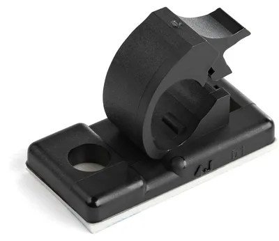 Produktbild von StarTech.com 100 Selbstklebende Kabelklemmen Klein - PC Kabelmanagement/Kabelhalterung - Kabel Organisator - Netzwerk/USB/Ethernet Kabelclips - Nylonklemme UL/94V-2 Brandklasse - Schwarz, 100 Stück(e)
