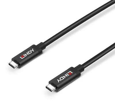 Produktbild von Lindy 43348, 3 m, USB C, USB C, USB 3.2 Gen 2 (3.1 Gen 2), 10 Gbit/s, Schwarz