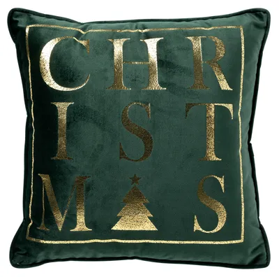 Produktbild von Textino Dekokissen Christmas 45x45 cm Grün